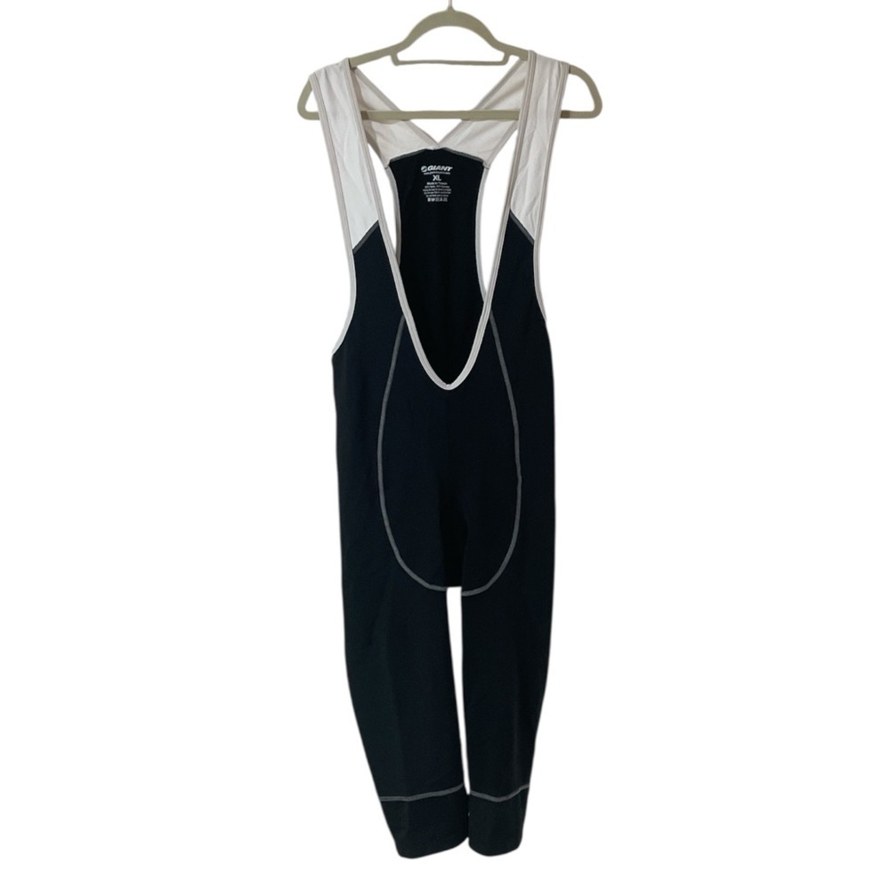 Giant Men’s Cycling Bib Shorts XL Black White Padded Bike Wear Sleeveless
